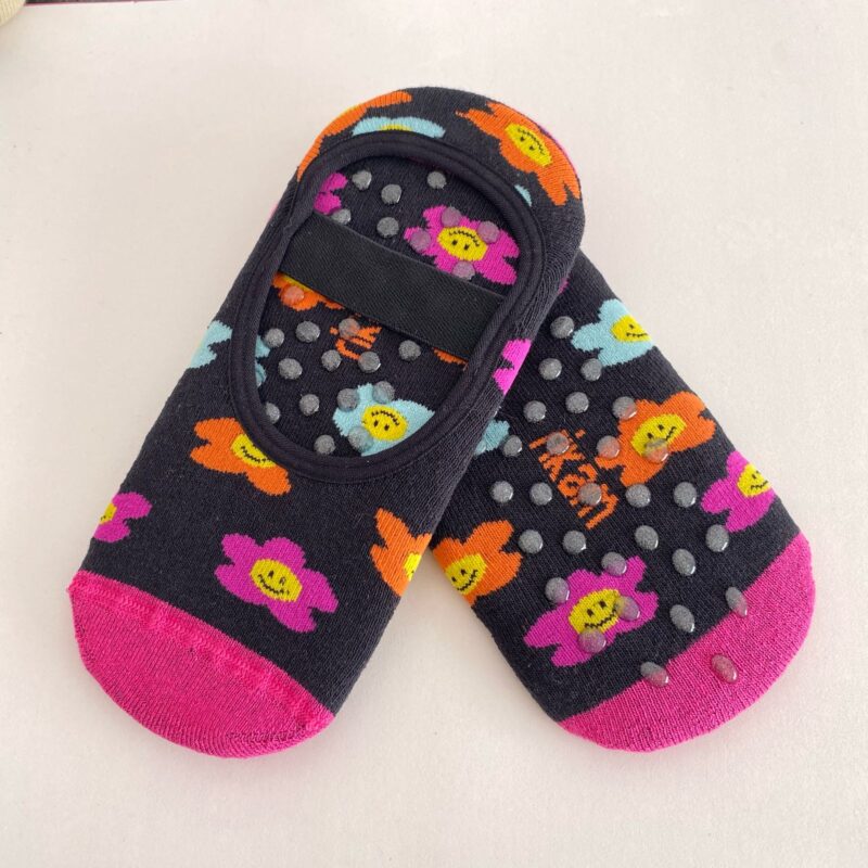 Meia Sapatilha Antiderrapante Com Alça- Estampa Florzinha;34-39